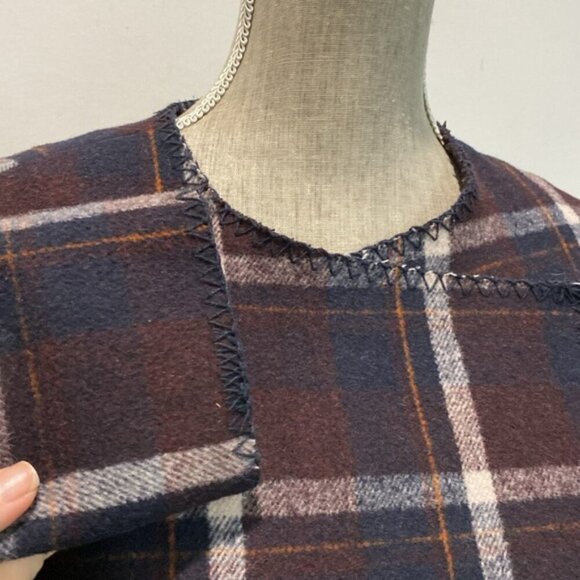 Storm & Marie Wool Plaid Coat Oversized - Picture 9 of 15